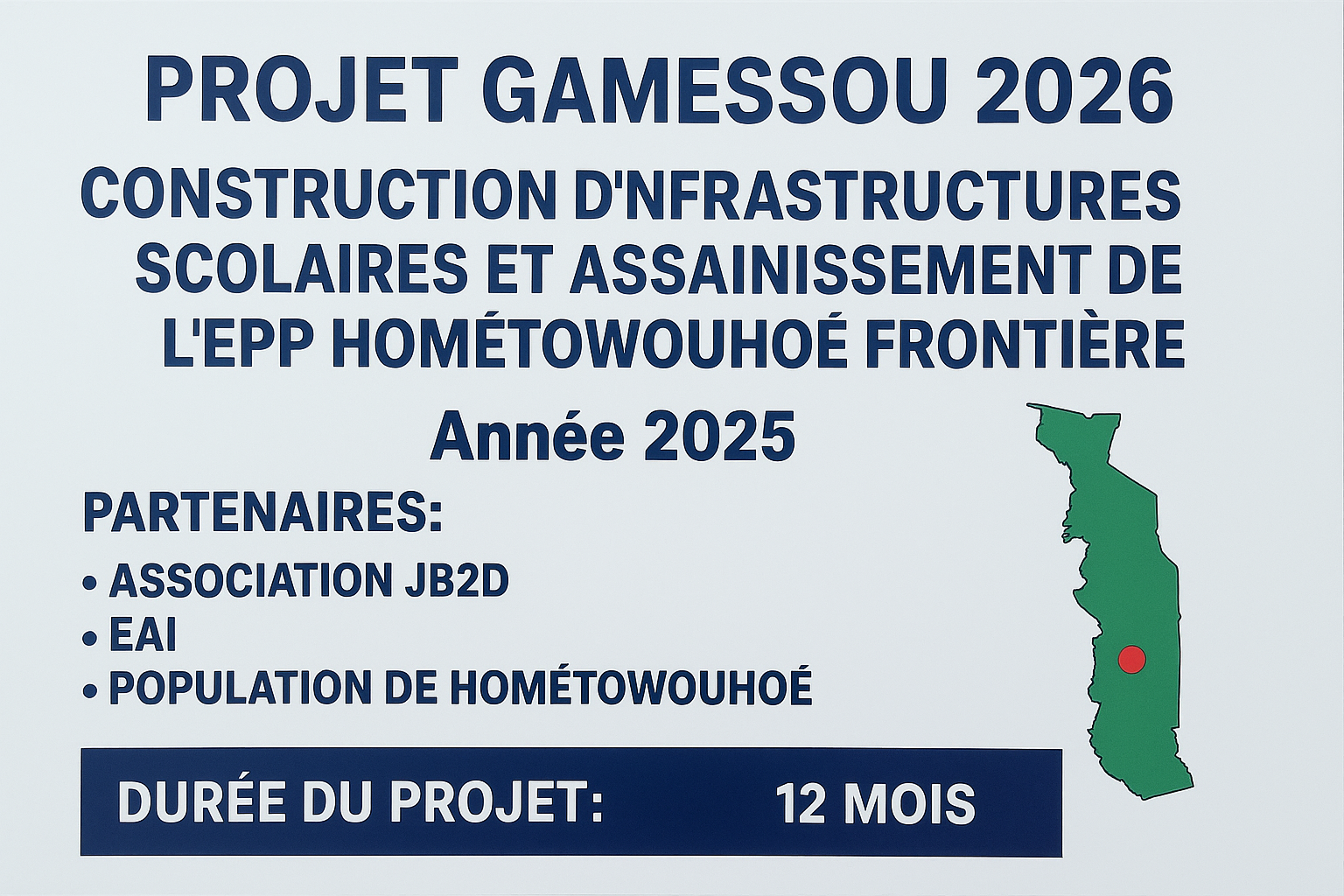Panneau officiel du projet