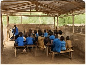 Salle de classe précaire